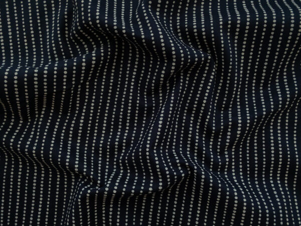 Japanese Cotton Sheeting - Dot Stripe - Navy