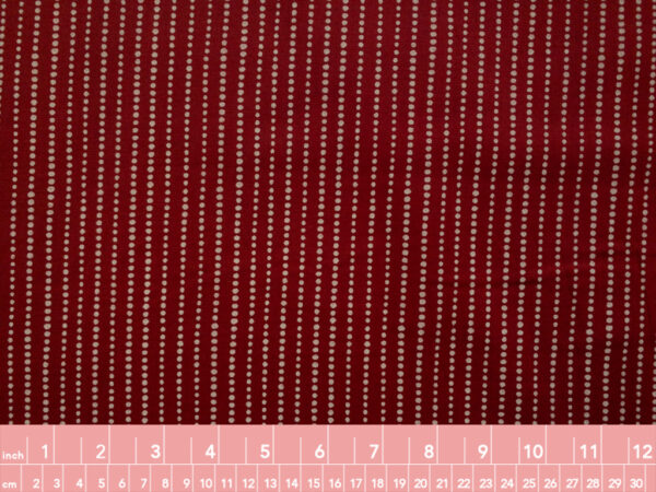 Japanese Cotton Sheeting – Dot Stripe – Red