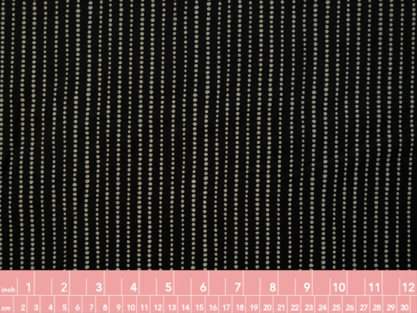 Japanese Cotton Sheeting - Dot Stripe - Black