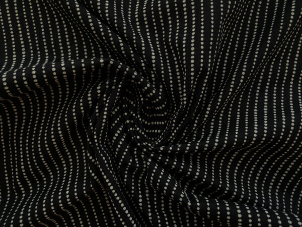 Japanese Cotton Sheeting - Dot Stripe - Black