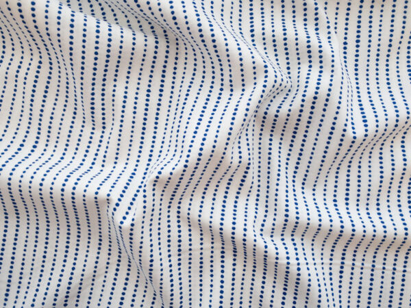 Japanese Cotton Sheeting – Dot Stripe – White