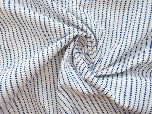 Japanese Cotton Sheeting – Dot Stripe – White