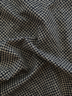 Japanese Cotton Sheeting - Shibori Dot - Navy