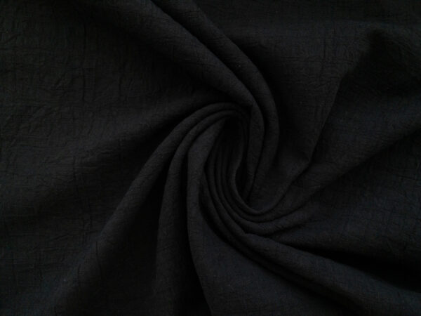 Japanese Cotton - Wrinkle Dobby - Black