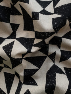 Japanese Linen/Cotton Canvas – Patch - Natural/Black