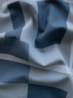 Japanese Cotton/Linen Sheeting – Geometric - Stone Blue