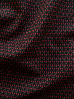 Japanese Cotton/Linen Canvas – Cherries - Black/Red