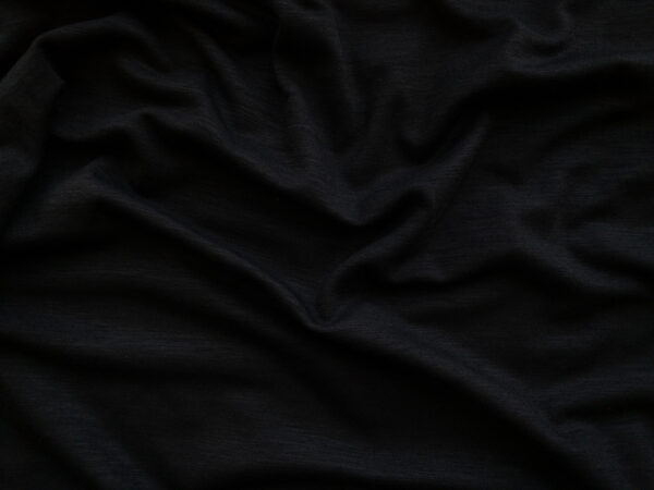 Designer Deadstock - Wool/Spandex Jersey - Black