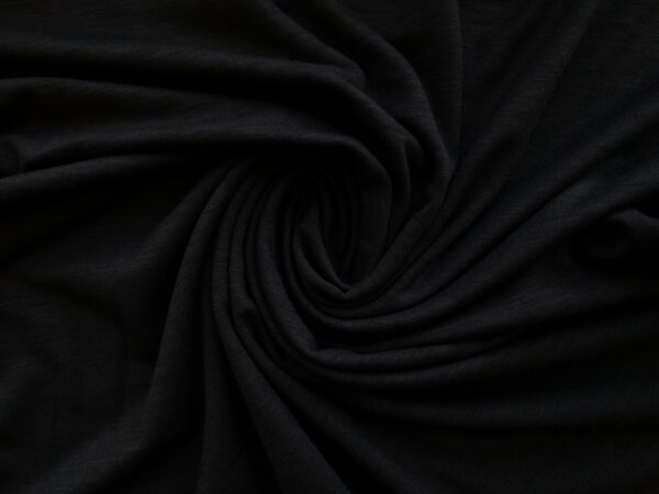 Designer Deadstock - Wool/Spandex Jersey - Black