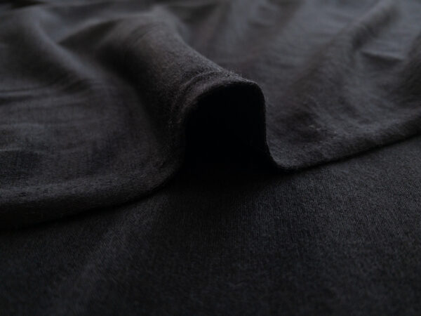 Designer Deadstock - Wool/Spandex Jersey - Black