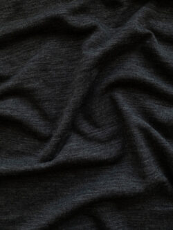 Designer Deadstock - Wool/Spandex Jersey - Charcoal