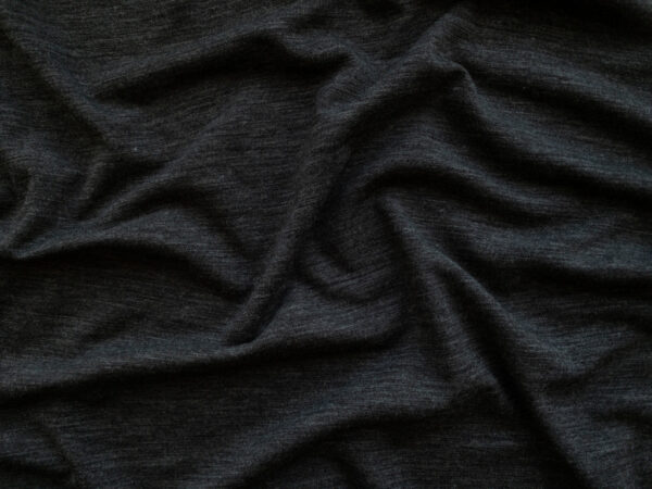 Designer Deadstock - Wool/Spandex Jersey - Charcoal