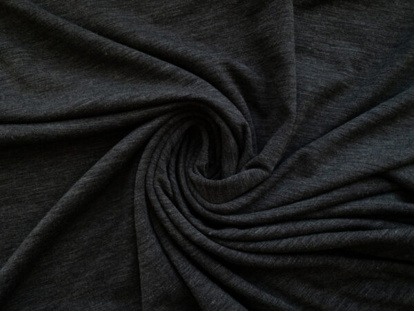 Designer Deadstock - Wool/Spandex Jersey - Charcoal