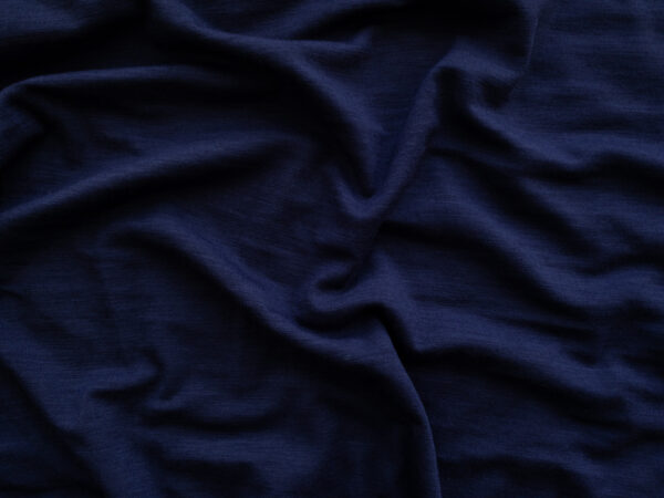 Designer Deadstock - Wool/Spandex Jersey - Midnight