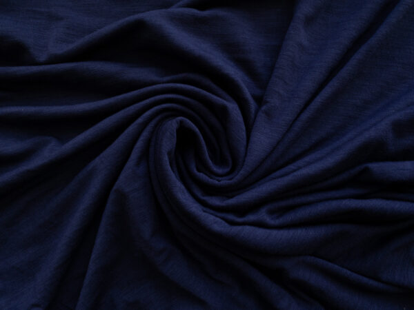 Designer Deadstock - Wool/Spandex Jersey - Midnight