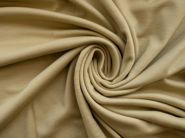 Designer Deadstock – Interlock Wool Jersey – Sandstone