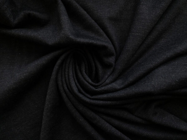 Designer Deadstock - Wool Jersey - Washed Black