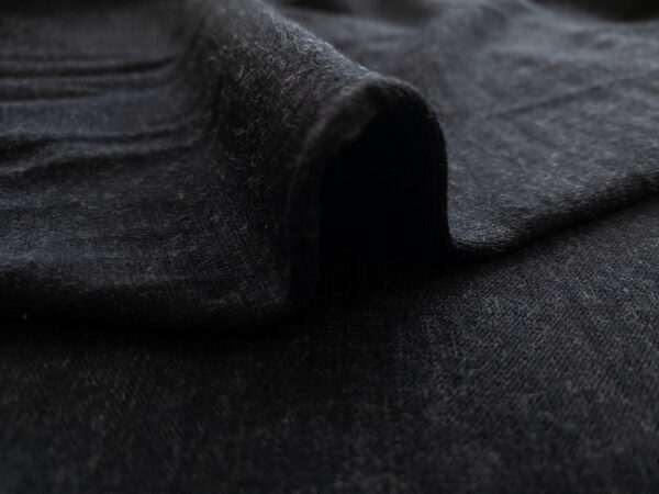 Designer Deadstock - Wool Jersey - Washed Black