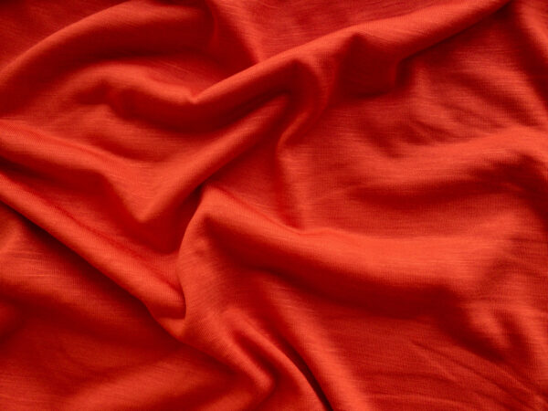 Designer Deadstock - Rayon/Linen Jersey - Cherry Tomato