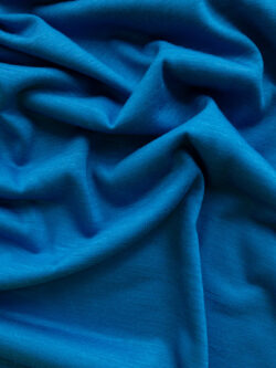 Designer Deadstock - Rayon/Linen Jersey - Cerulean Blue