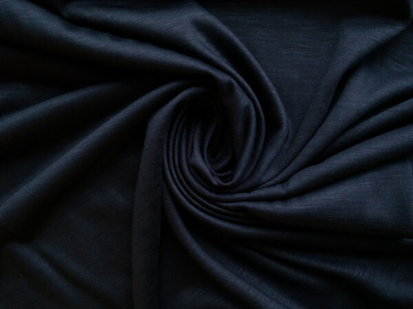 Designer Deadstock - Rayon/Linen Jersey - Midnight Navy