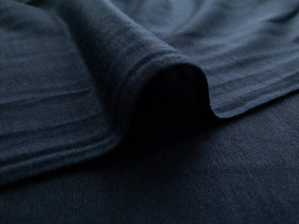 Designer Deadstock - Rayon/Linen Jersey - Midnight Navy