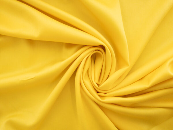 European Designer Deadstock - Cotton/Polyester Sateen - Canary Yellow