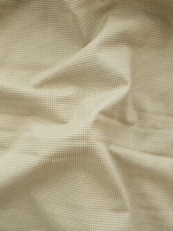 European Designer Deadstock - Yarn Dyed Cotton Shirting - Mini Gingham - Sage