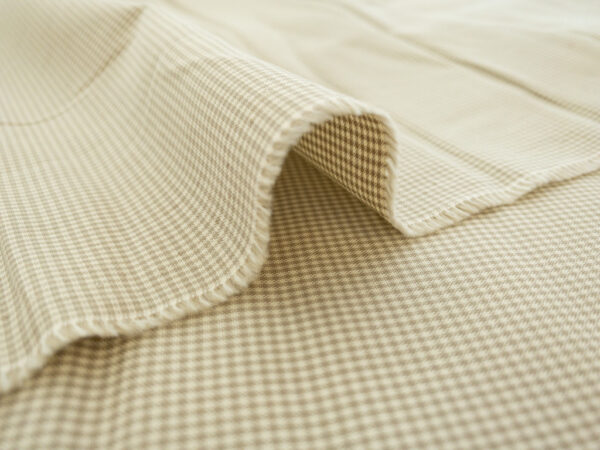 European Designer Deadstock - Yarn Dyed Cotton Shirting - Mini Gingham - Sage