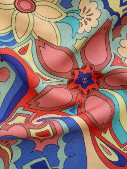 European Designer Deadstock - Viscose Challis - Retro Floral