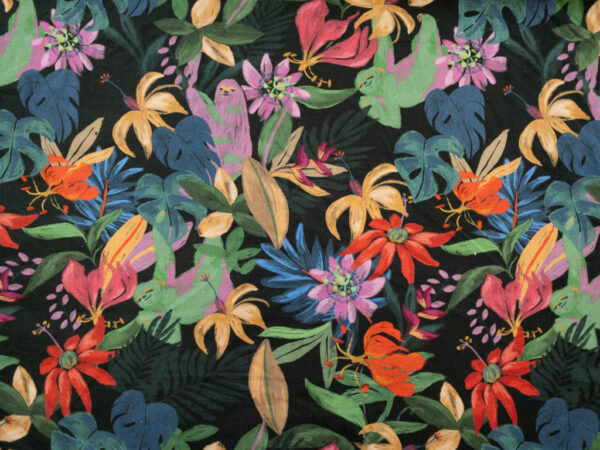 Lady McElroy - Ella Linen/Viscose - Sloth Paradise - Midnight