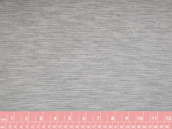 British Designer Deadstock - Polyester Ottoman Rib Knit - Grey Heather