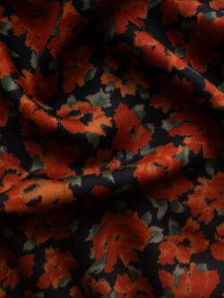 European Designer Deadstock - Wool Challis - Vintage Floral