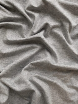 Cotton & Polyester Jersey Fabric - Dark Marl Grey