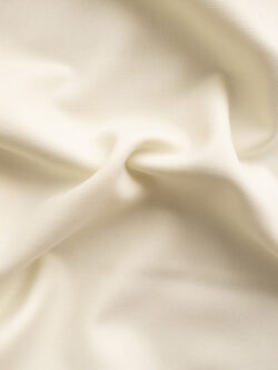 European Designer Deadstock – Wool/Polyester Brushed Jersey – Cream -  Stonemountain & Daughter Fabrics