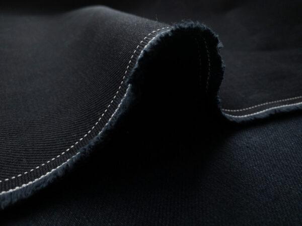 European Designer Deadstock - Organic Cotton Denim - 13 oz - Jet Black