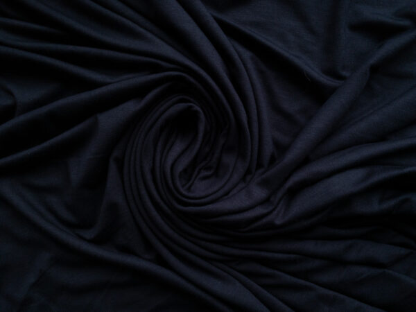 European Designer Deadstock – Viscose/Spandex Jersey – Dark Navy