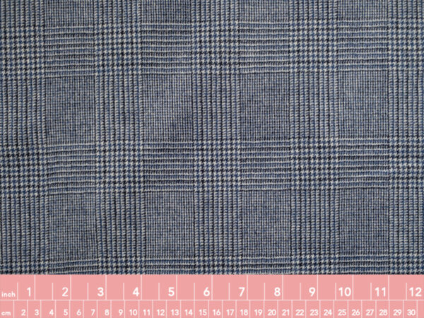 European Designer Deadstock – Wool Suiting - Plaid - Navy