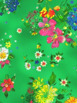 Quilting Cotton - Joyful Meadows - Wallpaper Floral - Kelly Green