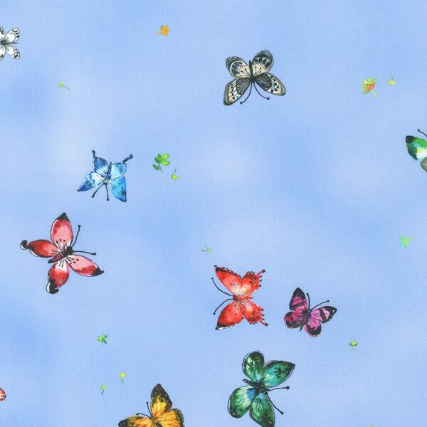 Quilting Cotton - Joyful Meadows - Butterfly Flutter - Periwinkle