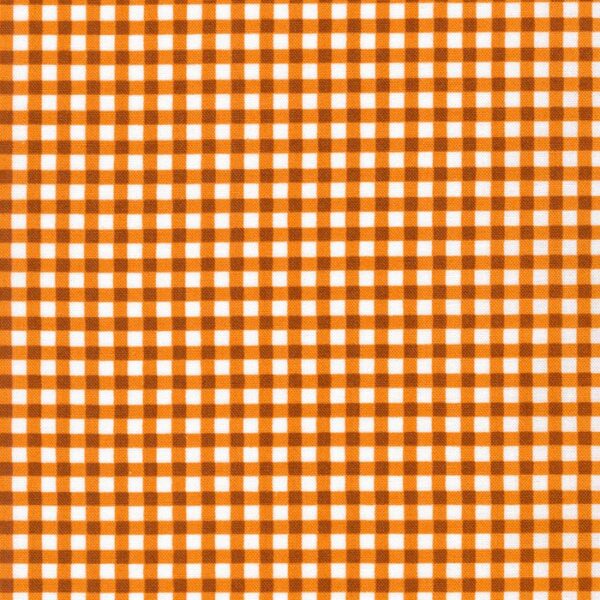 Quilting Cotton - Flowerhouse Basics - Gingham - Pumpkin