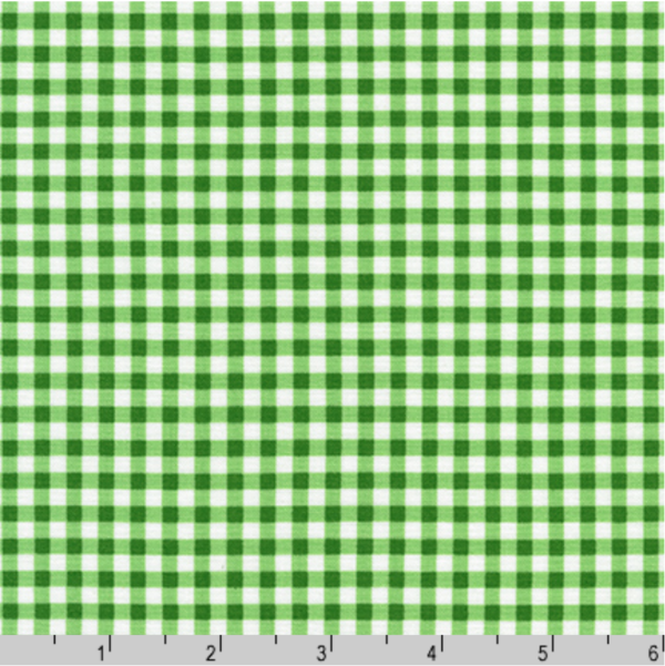 Quilting Cotton - Flowerhouse Basics - Gingham - Green