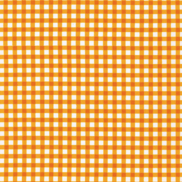 Quilting Cotton - Flowerhouse Basics - Gingham - Orange