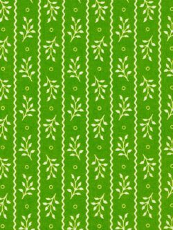 Quilting Cotton - Flowerhouse: Jubilee - Sprig Stripe -Green