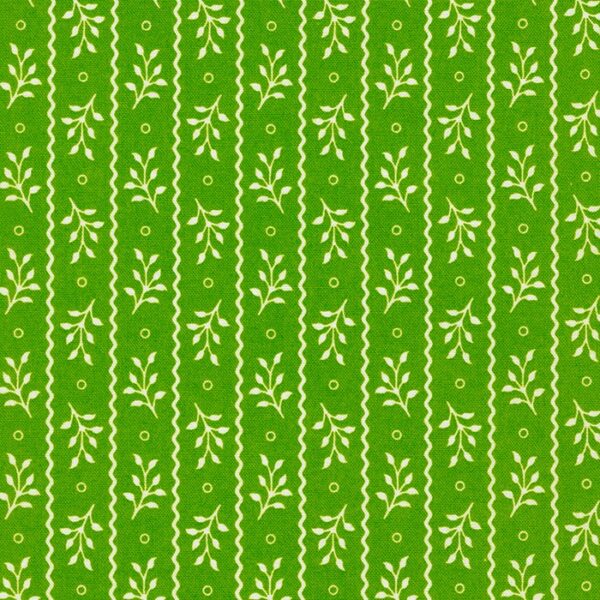 Quilting Cotton - Flowerhouse: Jubilee - Sprig Stripe -Green