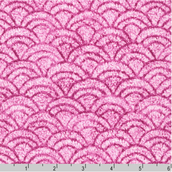 Quilting Cotton - Flowerhouse: Natural Textures - Scallops - Pink