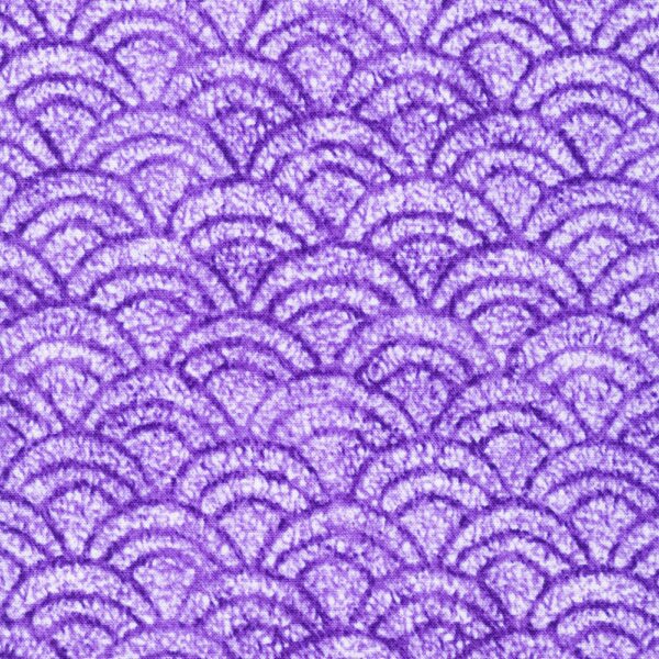 Quilting Cotton - Flowerhouse: Natural Textures - Scallops - Purple