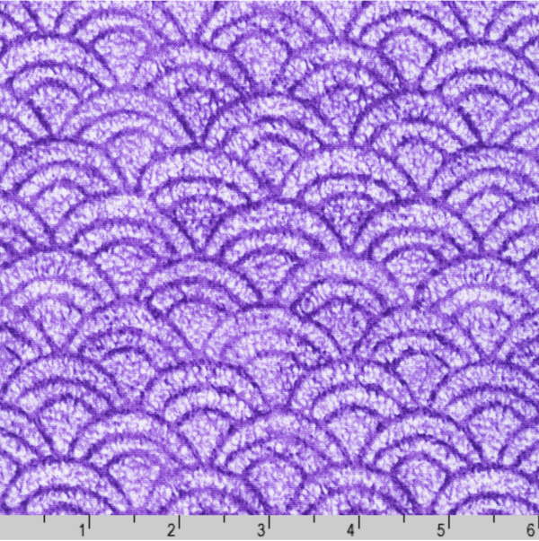 Quilting Cotton - Flowerhouse: Natural Textures - Scallops - Purple