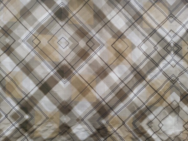 Lady McElroy - Isobel Linen/Ramie Organza - Diamond Plaid - Latte