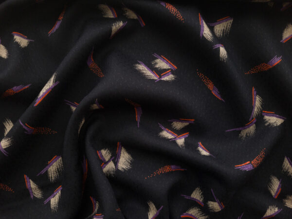 Lady McElroy – Viscose Dobby – Brushstroke - Black